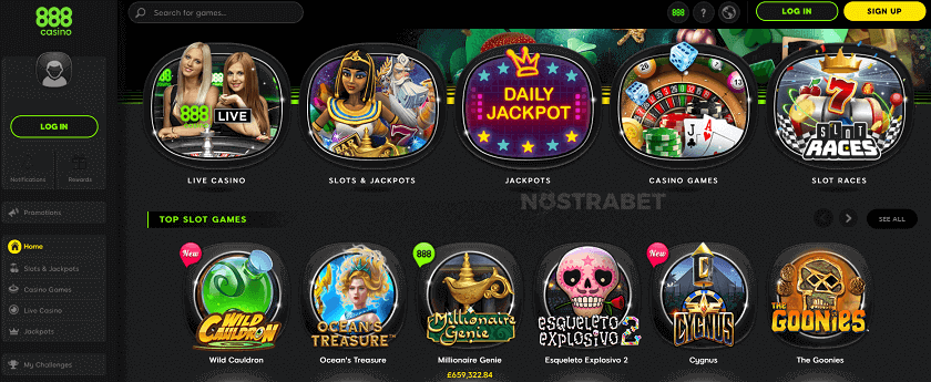 888 Casino Slots Page