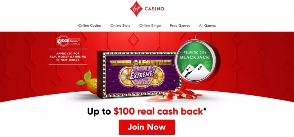 Virgin Online Casino NJ - Up to $100 Real Cash Back and $30 Free on Signup