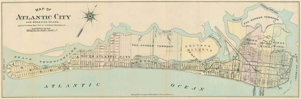 image of Absecon Island map in 19th century