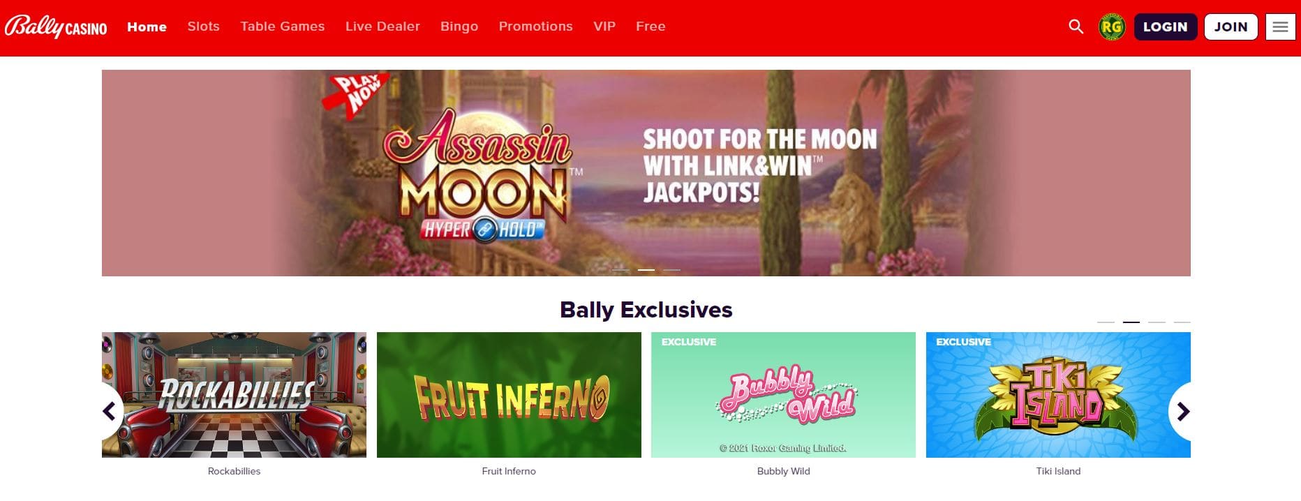 Bally's Online Casino Games
