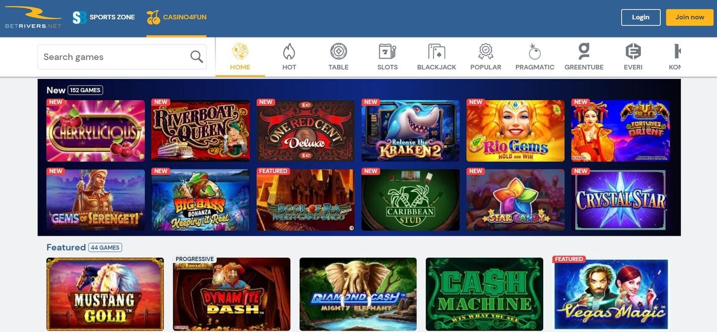 BetRivers Casino Slots