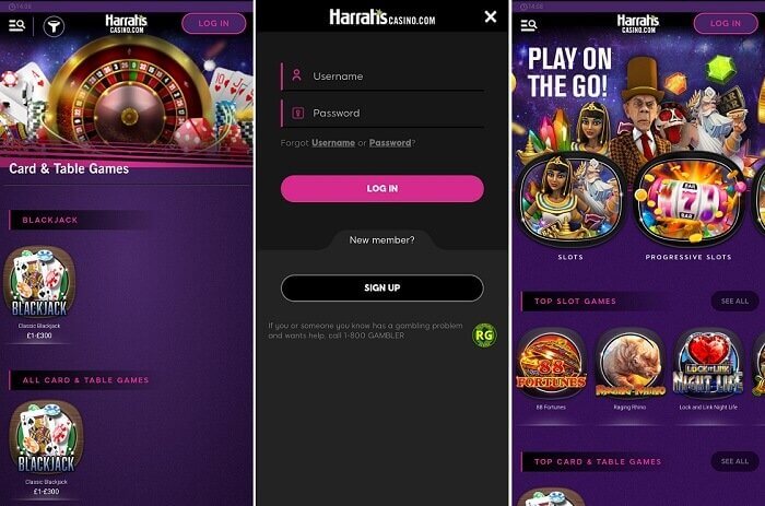 Harrahs Online Casino NJ App1