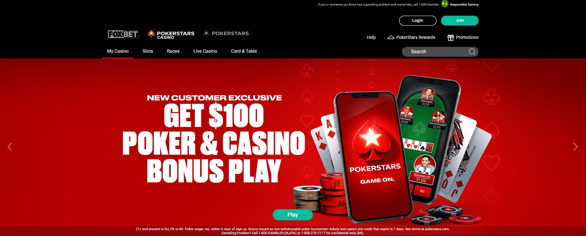 Stars Casino NJ App