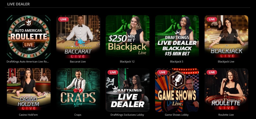 DraftKings Casino Live Dealer Games