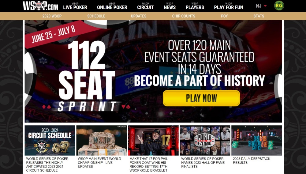 WSOP Casino Main Page